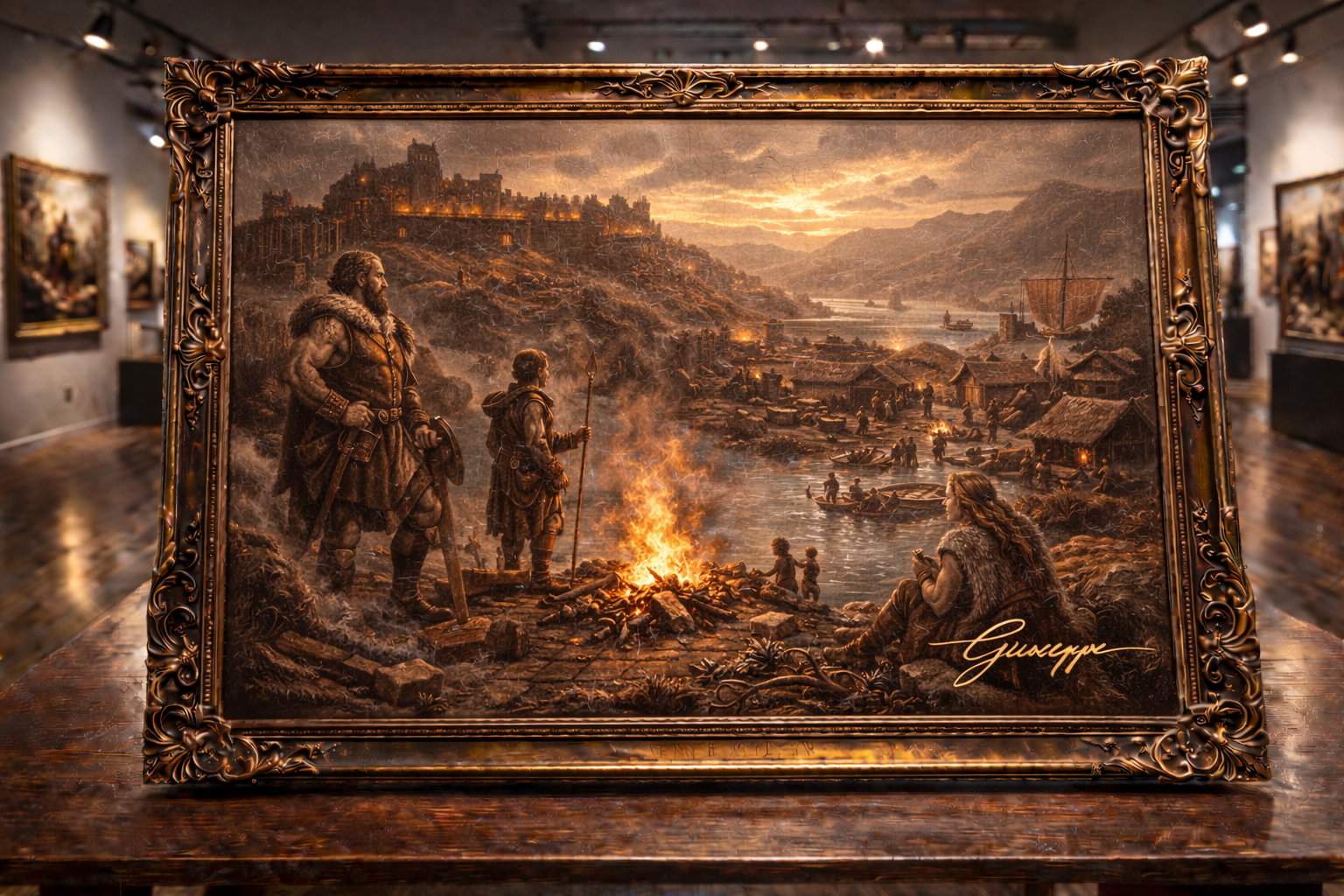 Village on the shore