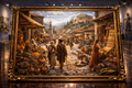 Bustling Bronze Age marketplace scene