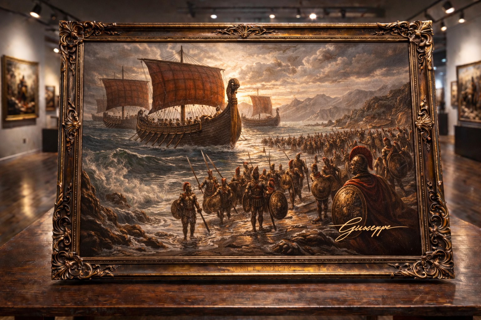 Warriors on the shore.