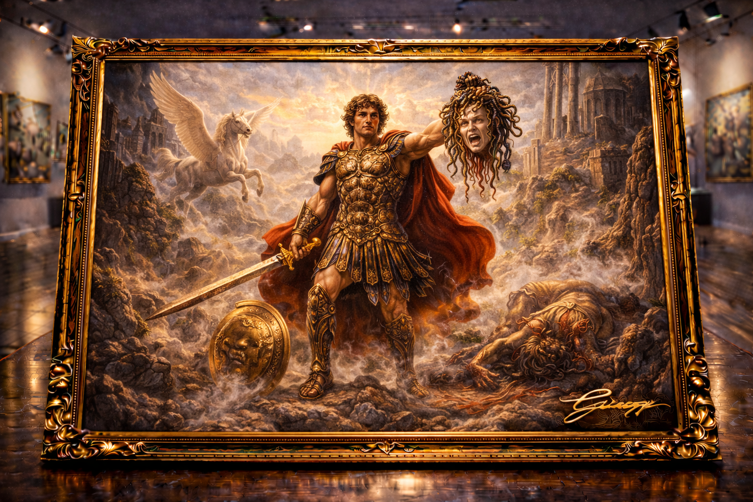 Perseus triumphs over Medusa